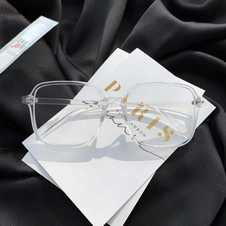 Women/Men Square Eyeglasses Oversized Korean Square Big Frame Eyeglasses Clear glasses