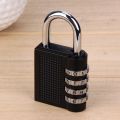 80*43*14mm Heavy Duty 4 Dial Digit Combination Lock Weatherproof Security Padlock Outdoor Gym Safely Code Lock Black . 