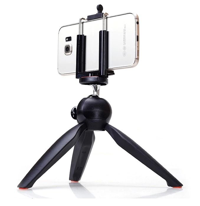 Tripod Stand With Phone Holder Clip For Mobile And Cameras