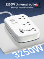 LDNIO SC6 45W GaN Fast Charging 3250W Power Extension 3 Sockets 2 USB-A + 2 USB-C 2M Extension Socket Power Strip Surge Protection Multi Plug Extension Cord Quick Charging for Home Office PC Laptop Phone Tablet Best Power Extension Socket 2 Meter. 