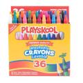 Playskool Crayons 36 Bright Color Premium Quality Washable Crayon Colors. 