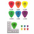 TOBIE 10pcs Dunlop Guitar Picks 0.5/0.6/0.73/0.88/1.0/1.14mm 6 Kinds Thickness Picks Electric Guitar Parts Gift Triangle Picks Accessories Mediator Dunlop Series Bass Accessories Guitar Plectrum/Multicolor. 