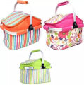 Baby Folding Picnic Basket Large Aluminum Frame Basket Cooler Bag Ultra-size Folding Collapsible Basket. 