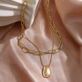 Zovoli Punk Multilayered Gold Chain Choker Necklace For Women Irregular Round Pendant Necklace Trend Jewelry. 
