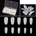 100Pcs / Square Almond Oval Shape Natural Color Artificial Nails Kit Fakee Nails Acrylic Nails For Girls Beautiful Nails Falsee Nails. 
