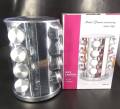 Stainless Steel Revolving Spice Masala Jar Rack (16 pcs. Jar Set). 