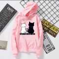 Trendy 2 CAT CUTE Tag Print Kangaroo Hoodie huddy Pocket Drawstring Casual Pullover Hodie Clothing Long Sleeves Export Quality Huddie Winter Wear Smart Fit Hoody For Women Girls. 