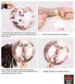 Rose Gold Balloons Set 1 Happy Birthday Banner ,25 Pcs Balloons ( 10  Rose Gold Balloons +10 White Balloons +5 Confetti Balloons + 2 Rose Gold Foil Star. 