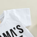 Newborn Toddler Boy Outfits Sets Letter Printed Short Sleeve T-shirt with Camouflage Short Pant Suits. 