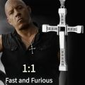 2024 New Vin Diesel Pendant Fast and Furious Boy Stainless Steel Dominic Toretto Cross Necklace for Men Chain Gift. 