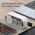 Sound Box touch screen buttons Bluetooth-compatible5.0 Stereo Speaker Clock Dual Alarm. 
