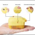 Exfoliating Silicon Body Scurb Brush with Soap Dispenser, 2 in 1 Ultra Soft Bath Sponge Shower Brush and Body Massage. 