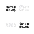 8Pair Replacement Earpads Eartips Earbuds Ear Hooks Antislip Wing Tips for Beats BeatsX Wireless In-Ear Headphone. 