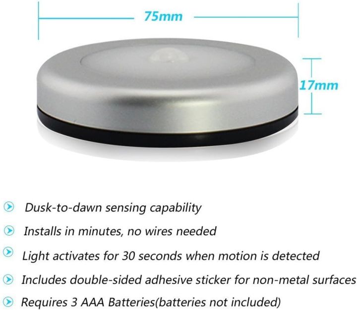 Sensor%20Lights%206%20LED%20Motion-Activated%20Night%20Light/Battery-Powered%20Motion%20Sensor%20Light/Optional%20Magnetic%20or%20Adhesive%20Stick-Anywhere%20Indoors,%20Ideal%20for%20Bedroom,%20Bathroom,%20Kitchen,%20Closet,%20Hallway%20-%20Image%207
