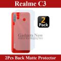Realme C3 Matte Soft Skin Sheet Soft Film Back Protector 2 Pcs. 