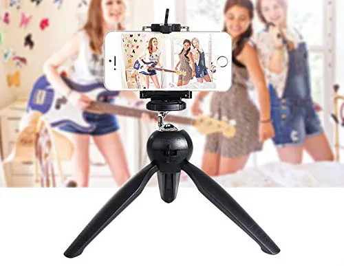 Mini%20Tripod%20Stand+%20Universal%20Mobile%20Holder/Mobile%20Mount%20Clip%20for%20Digital%20Camera%20&%20iPhone%20Android%20Phone%20Smartphones%20and%20Selfie%20Sticks,%20DSLR,with%20Universal%20Holder%20-%20Image%207
