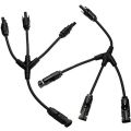 mc4 1 Pair MC 4 MC-4 Solar Connector Y type 3 in 1 male and female solar cable connect, IP67 1 to 3 Y PV Style Branch Connector Cables. 