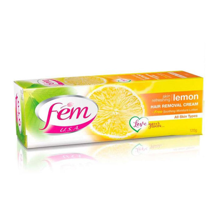 Fem USA Hair Removal Cream - Lemon, 120 ml