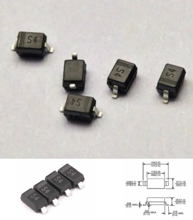 10pcs%201A%2040V%201N5819%20S4%20Schottky%20Diode%20SOD323%20B5819WS%20SMD%20-%20Image%202