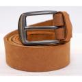 Camel brown Leather Belt For Men Genuine Top Grain MZ signatures. 