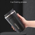 Temperature Display Indicator Sipper 510ML Vacuum Insulated Stainless Steel Tea Coffee Mug Thermos Flask Travel Mug - Tumbler with Flip Lid Mesh Filter Hot and Cold. 