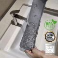 1pc Silicone Sink Splash Guard - Heavy-Duty Water Splash Barrier, Adjustable Height & Fit Sinks, Dishwasher- Splash Stopper, Barrier for Dishwashing & Rinsing. 