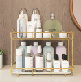 Stylish Cosmetic Rack Makeup Organizer metal Shelf Acrylic Holder design Large-Capacity Cosmetic Storage Box. 