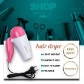 Professional foldable hair dryer machine for girls/men/women comes with 2 speeds fashion hair style machine portable 1000 watt hair dryer machine easy to carry machine low power consumption hair dryer. 