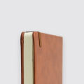 A5 Square Grid Journal, 120 gram/sm Ultra Thick Pages, 5mm Square Grid Layout, Premium Vegan Leather Hard Cover, 160 pages, Pocked in the back, Elastic Enclosure, 100% Recycled Ivory Color Pages. 