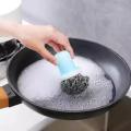 Special Discount Kitchen Stainless Steel Wire Ball With Long Handle Dishwashing Brush Cleaning Pot Ball Brush Home Kitchen Accessories Tools. 