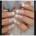 Romantic Color 12 Pcs Artificial Nails For Ladies - with Glue - French Nails - Branded Nails - Press Nails For Girls. 