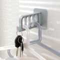 Seamless Plastic Hanger Hooks Wall-mounted Clothes Storage Rack Wall Multifunctional Folding Sticky Hook. 