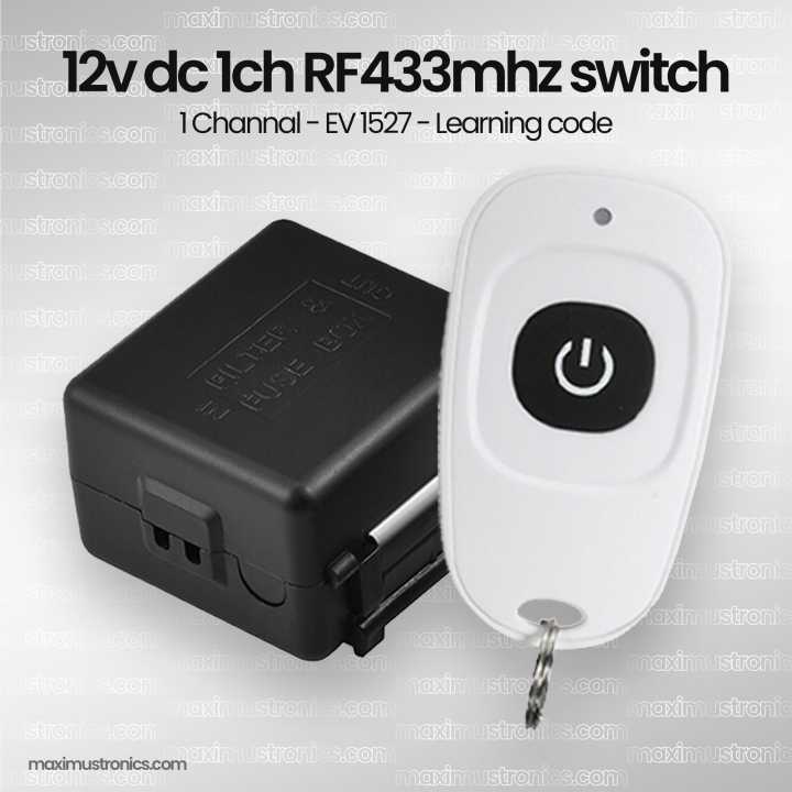Remote control push button switch for electric door lock gate lock only switch lock not include - Plug n Play - 50 to 100m range - upto 10 remote supported