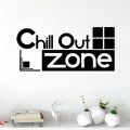 size - 2 x 1 feet - Chill out zone Relax Quote stylish room self adhesive wall stickers , vinyl for Kithcen , Restaurants, terrace, balcony, tea , coffee corners, cafe, home decor lovers - Lucky garnet. 
