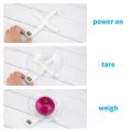 Compact Folding Digital Kitchen Scale, with LCD Display,White. 