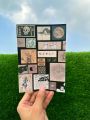 Black Aesthetic Journaling Sticker Sheet - Aesthetic Uncut Stickers. 
