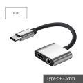 2 in 1 Type-C to 3.5MM Audio Adapter Cable Charging Port Earphone Type-C Audio Cbale AUX Adapter Cable Headset Calling Android. 