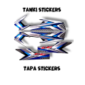 Stickers for 125cc Bike|2pcs Tanki Stickers + 2pcs Tapa Stickers | 125 Stickers Kit | Honda 125 Tanky Tapy Stickers | Honda 125 Sticker Kit 2025 Black Color| Durable and Stylish Bike Decals | Fuel Tank and Side Cover Stickers. 