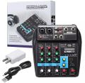4 Channel Usb Bluetooth Studio Audio Mixer Stage Live Mixing Console Amplifier. 
