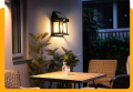 Solar Wall Light Outdoor – Waterproof Up-Down Glow Lamp for Stairs, Garden & Home Decoration. 