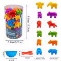 Children'S Rainbow Soft Glue Counting Classification Early Education Cognitive Toys Montessori Mathematics Teaching Aids Set. 