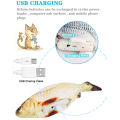 Electric Flopping Cat Kicker Fish Plush Toy, Realistic Moving Fish, Wiggle Fish Catnip Toys, Motion Kitten Chew Bite Toy. 
