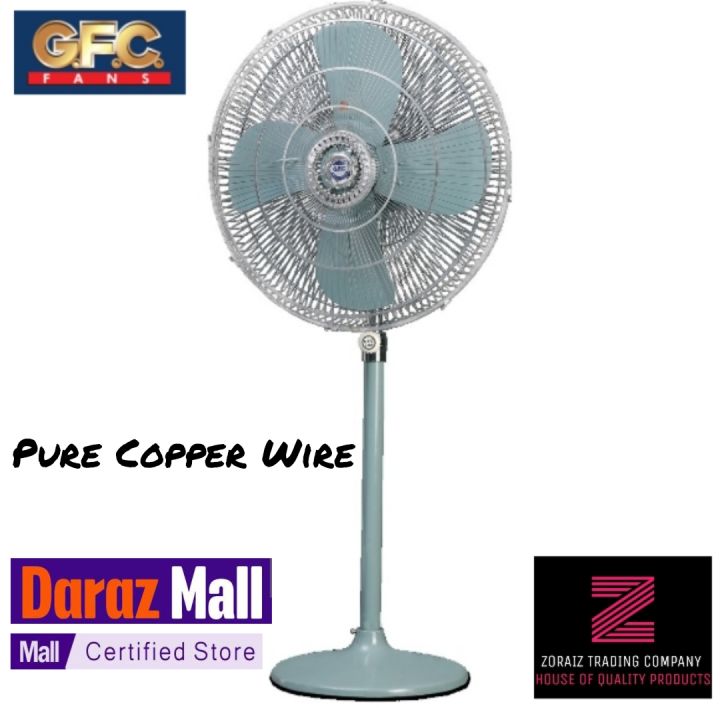 GFC Fan Pedestal/Stand fan 24'' 100% Pure Copper Wire Grey Color Electrical steel sheet