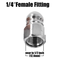 Suitable for Karcher Pressure Washer Nozzle Sewer Cleaning Tool Ejector Drain Cleaning Nozzle Tip 1/4 Easy Install Easy to Use. 