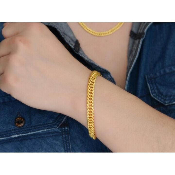 NEW Elegant Mens Plated Gold Chain Hand Chain Bracelets Gold Color Fashion Jewelry Wholesale Wristband Hand Bracelets Gift for girls and boys