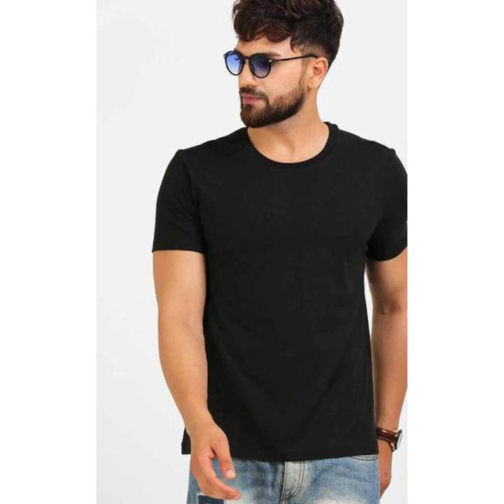 simple  black  half sleeve shirt for man
