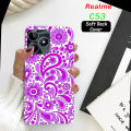 Realme C53 Back Cover - Purple Floral Soft Case. 