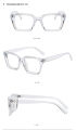 Original White Transparent Glasses For Girls - Square Shape Glasses For Boys - Lightweight Fashion Glasses For Men. 