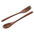 8 Pcs Wooden 9inch Japanese Spoon Fork Set Kitchen Wooden Cutlery Set. 