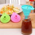 Pack of 3 Beautiful and Portable Mini Kitchen Silicone Collapsible Folding Foldable Funnel | SJR Collections. 